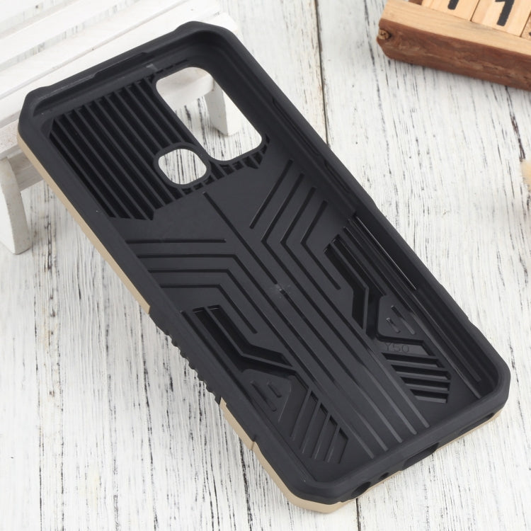 For vivo Y50 Vanguard Lanyard Kickstand TPU + PC Phone Case