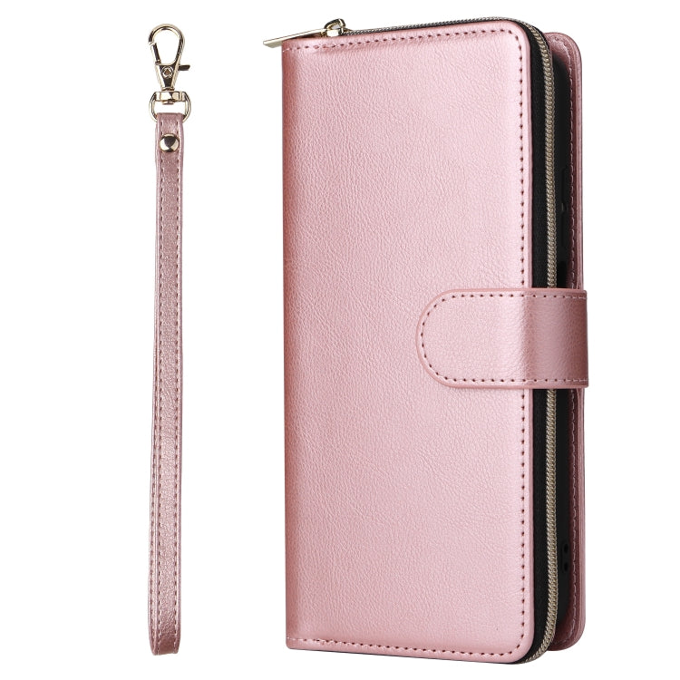 For Xiaomi Redmi Note 11S 9 Card Slots Zipper Wallet Bag Leather Phone Case