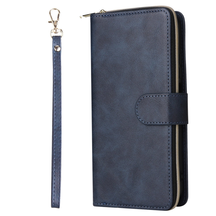 For Xiaomi Redmi Note 11S 9 Card Slots Zipper Wallet Bag Leather Phone Case