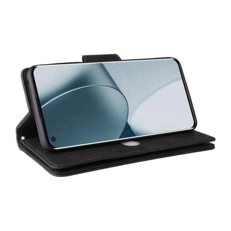 For OnePlus 10 Pro 5G Rivet Buckle 9 Cards Three Fold Leather Phone Case