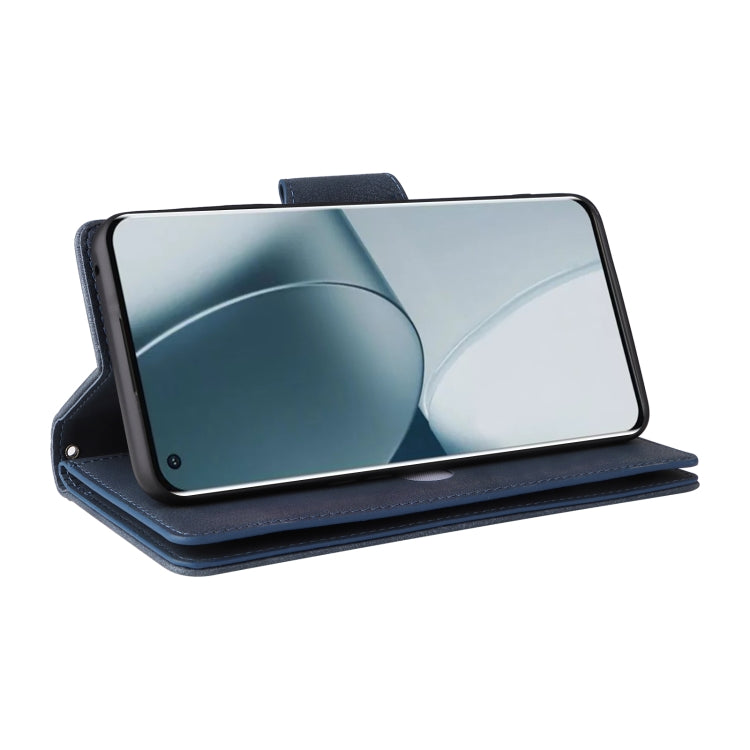 For OnePlus 10 Pro 5G Rivet Buckle 9 Cards Three Fold Leather Phone Case