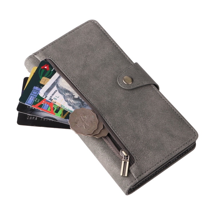 For OnePlus 10 Pro 5G Rivet Buckle 9 Cards Three Fold Leather Phone Case