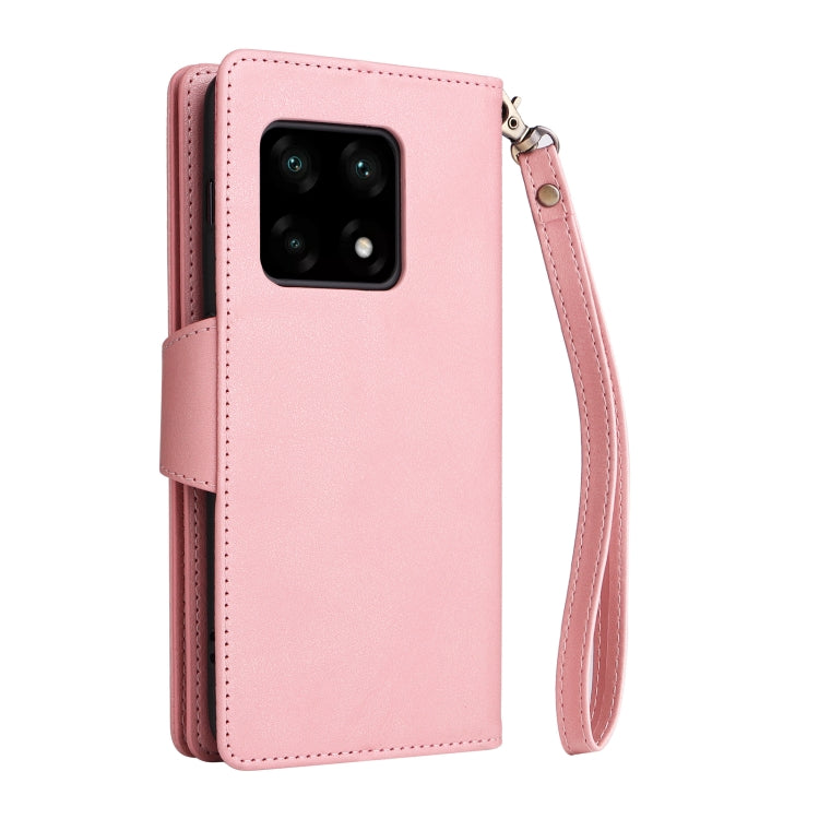 For OnePlus 10 Pro 5G Rivet Buckle 9 Cards Three Fold Leather Phone Case