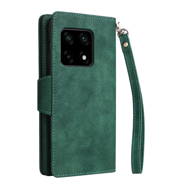 For OnePlus 10 Pro 5G Rivet Buckle 9 Cards Three Fold Leather Phone Case