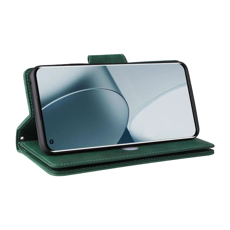 For OnePlus 10 Pro 5G Rivet Buckle 9 Cards Three Fold Leather Phone Case