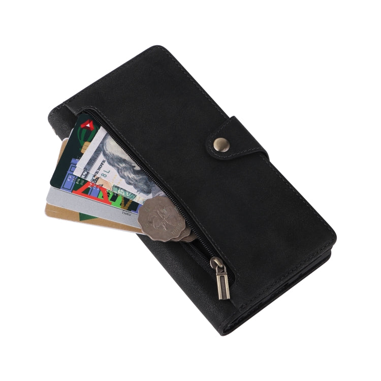 For Xiaomi 11T Rivet Buckle 9 Cards Three Fold Leather Phone Case