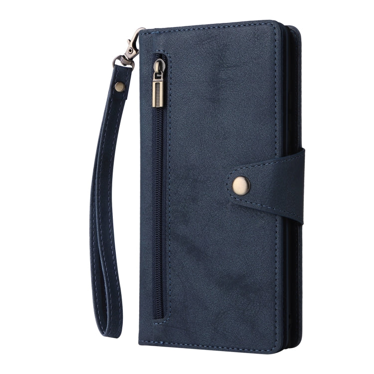 For Xiaomi 11T Rivet Buckle 9 Cards Three Fold Leather Phone Case