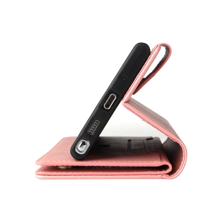 For Xiaomi 11T Rivet Buckle 9 Cards Three Fold Leather Phone Case