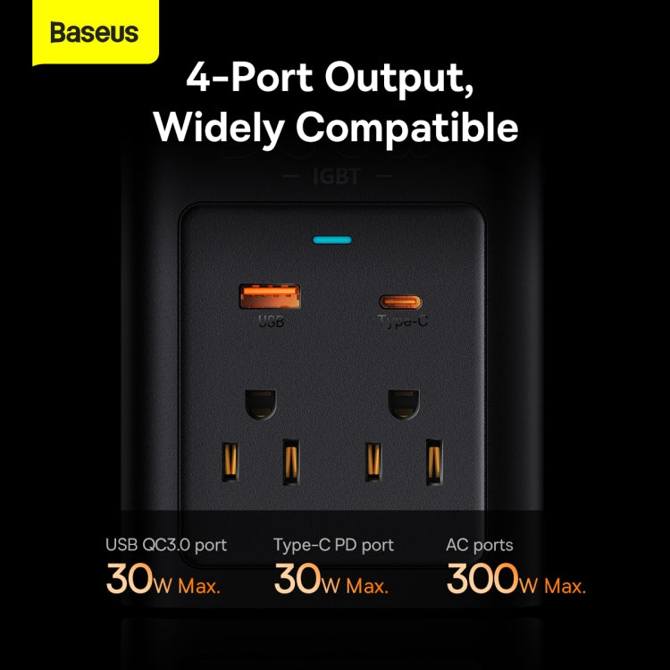 Baseus BS-CI30-01 300W IGBT Power Inverter 110V US/JP(Black)