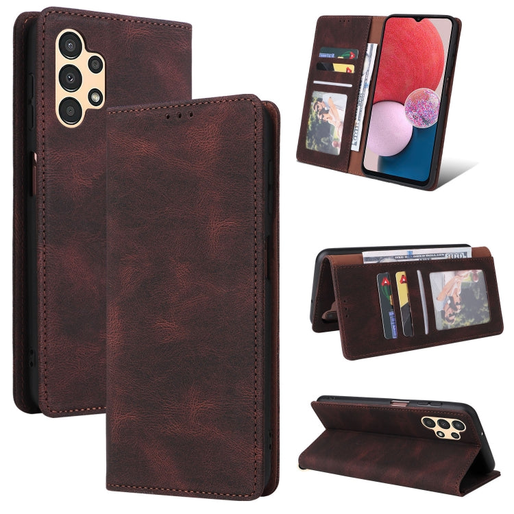 For Samsung Galaxy A13 4G Simple Suction Closure Leather Phone Case