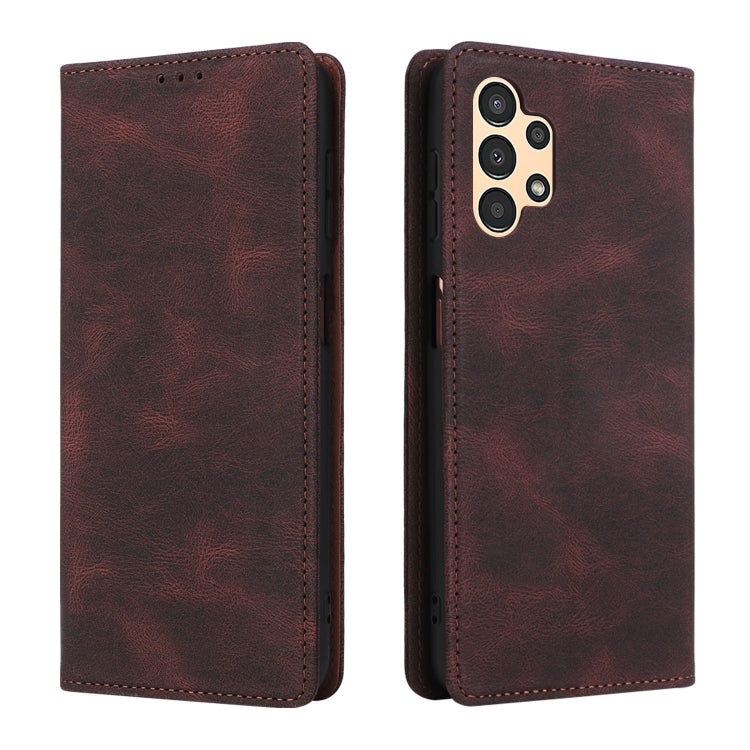 For Samsung Galaxy A13 4G Simple Suction Closure Leather Phone Case