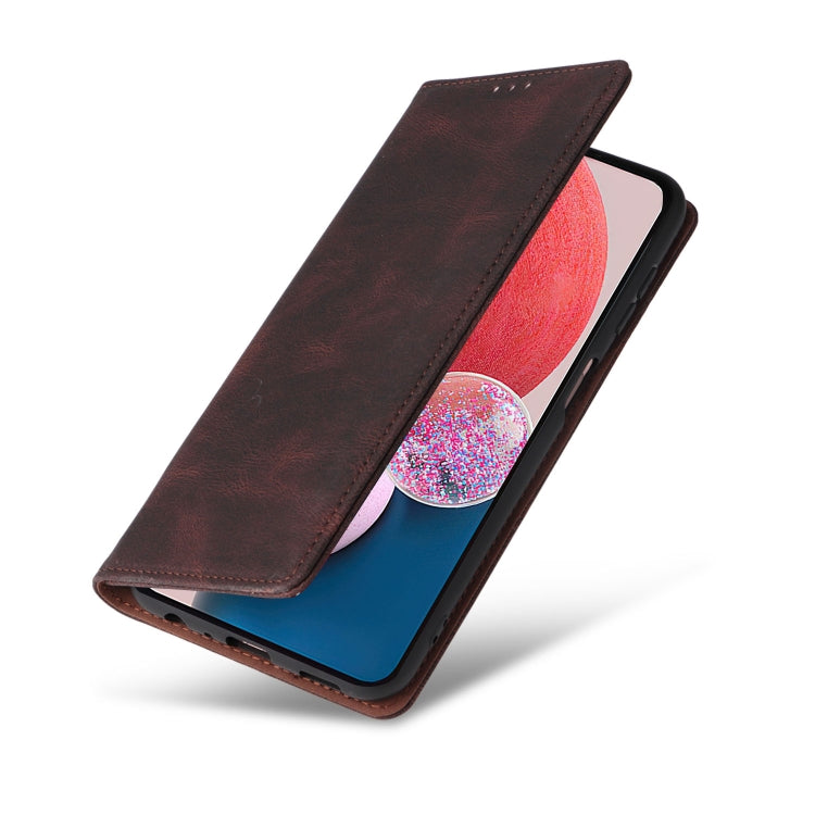 For Samsung Galaxy A13 4G Simple Suction Closure Leather Phone Case