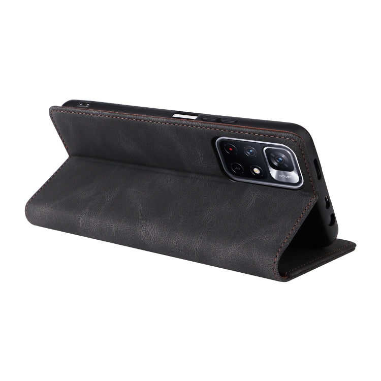 For Xiaomi Redmi Note 11 4G International Simple Suction Closure Leather Phone Case