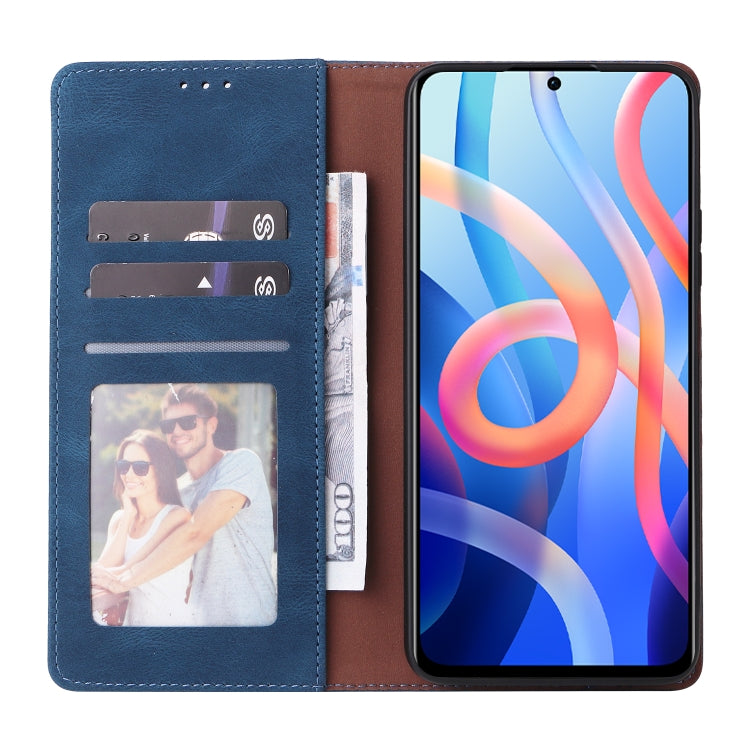 For Xiaomi Redmi Note 11 4G International Simple Suction Closure Leather Phone Case