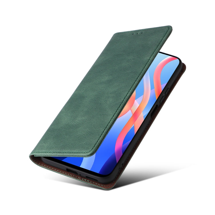 For Xiaomi Redmi Note 11 4G International Simple Suction Closure Leather Phone Case