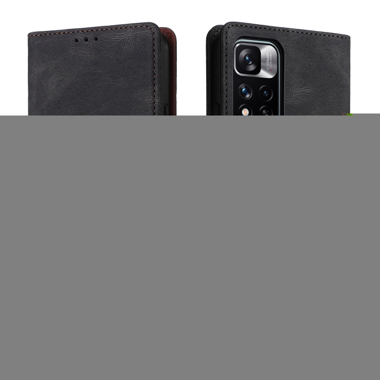 For Xiaomi Redmi Note 11 Pro Simple Suction Closure Leather Phone Case