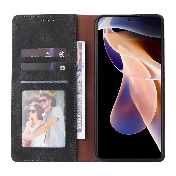 For Xiaomi Redmi Note 11 Pro Simple Suction Closure Leather Phone Case