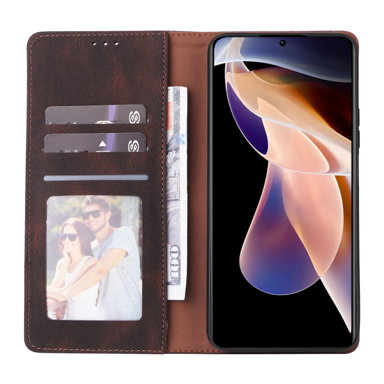 For Xiaomi Redmi Note 11 Pro Simple Suction Closure Leather Phone Case