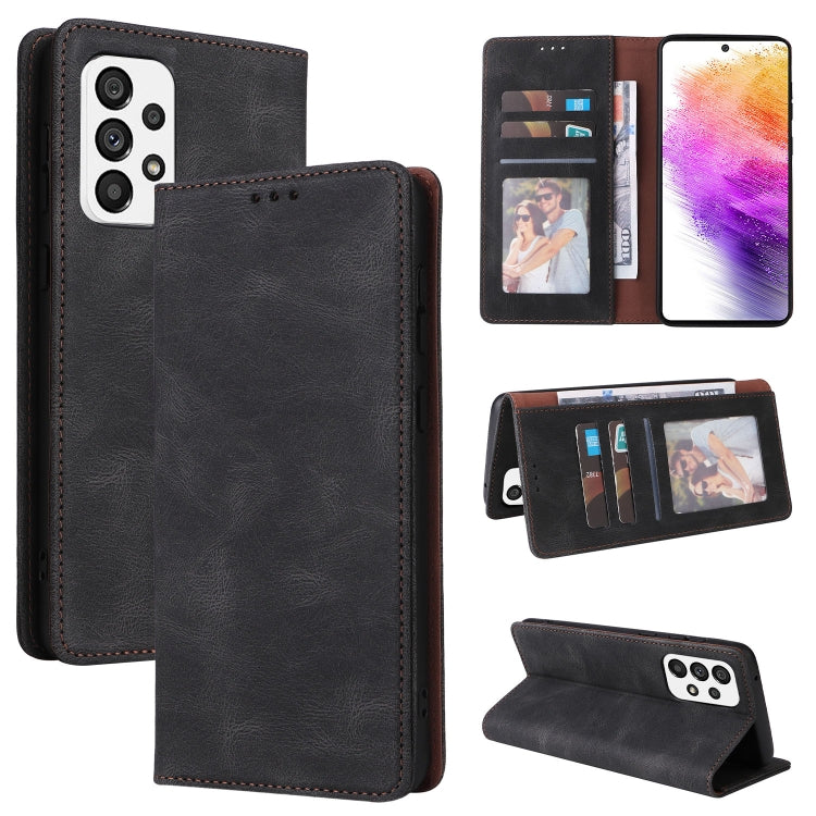 For Samsung Galaxy A73 5G Simple Suction Closure Leather Phone Case