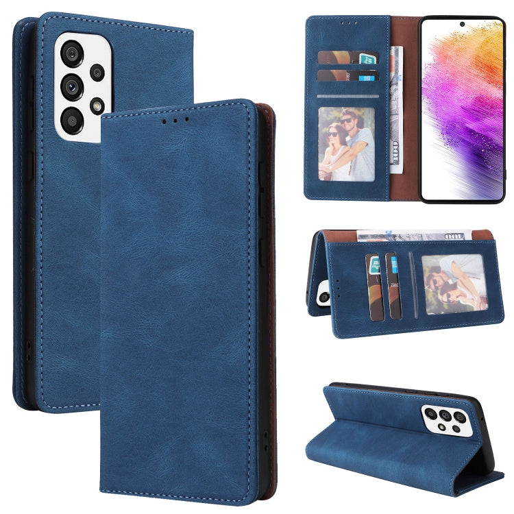 For Samsung Galaxy A73 5G Simple Suction Closure Leather Phone Case
