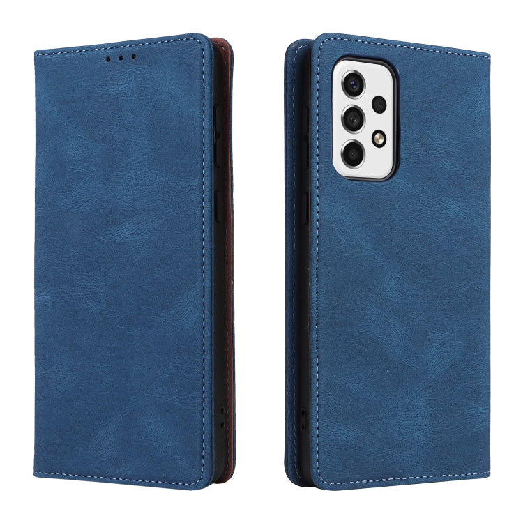 For Samsung Galaxy A73 5G Simple Suction Closure Leather Phone Case