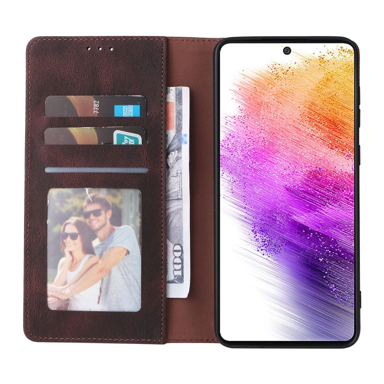 For Samsung Galaxy A73 5G Simple Suction Closure Leather Phone Case