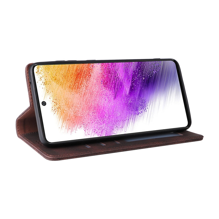For Samsung Galaxy A73 5G Simple Suction Closure Leather Phone Case