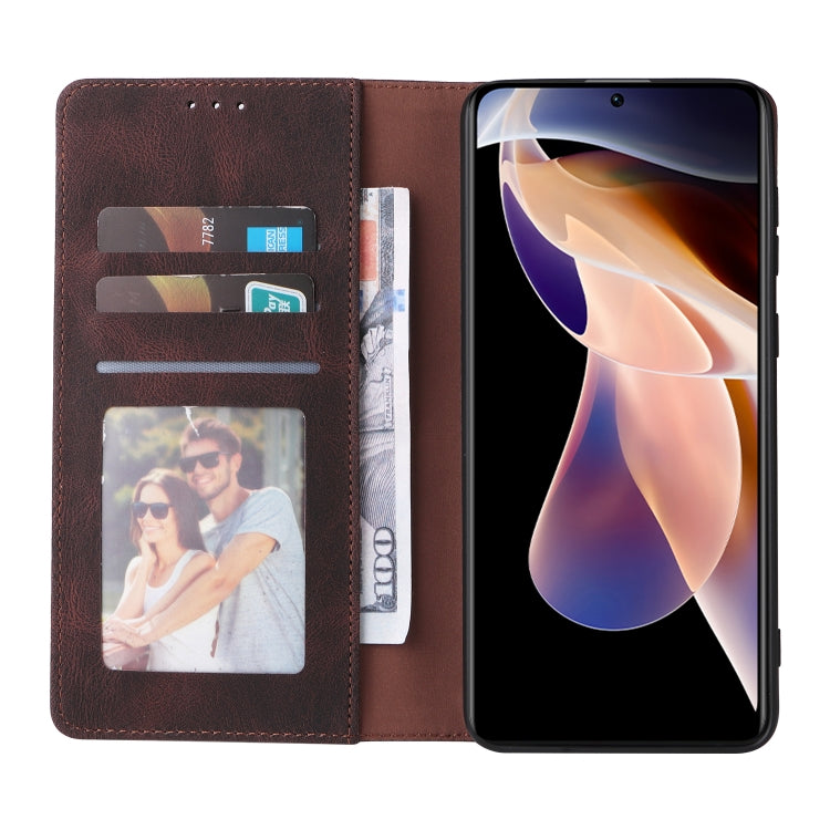 For Xiaomi Redmi Note 11 Pro 5G Simple Suction Closure Leather Phone Case