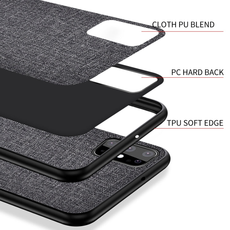 For Galaxy S20+ Shockproof Cloth Texture PC + TPU Protective Case
