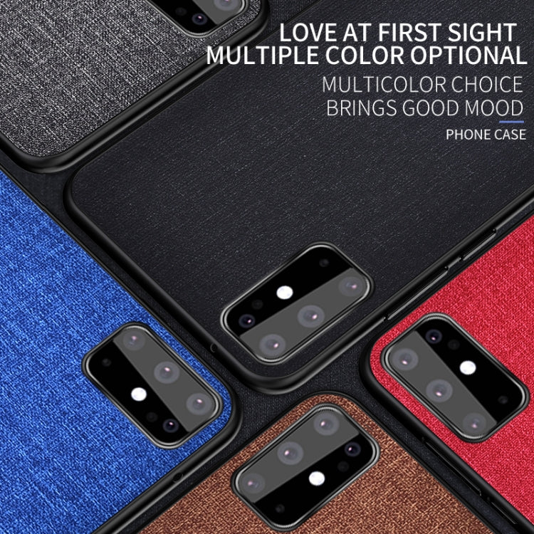 For Galaxy S20+ Shockproof Cloth Texture PC + TPU Protective Case