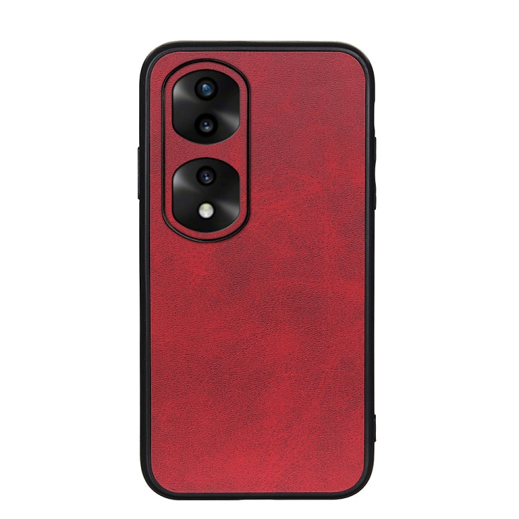 For Honor 70 Pro Fine Hole Version Two-color Cowhide Texture PU Shockproof Phone Case