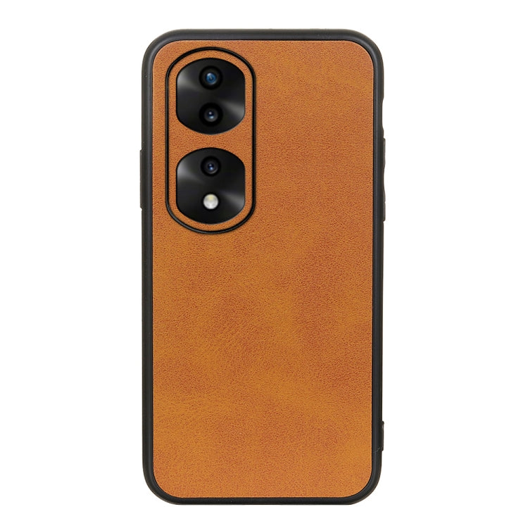 For Honor 70 Pro Fine Hole Version Two-color Cowhide Texture PU Shockproof Phone Case