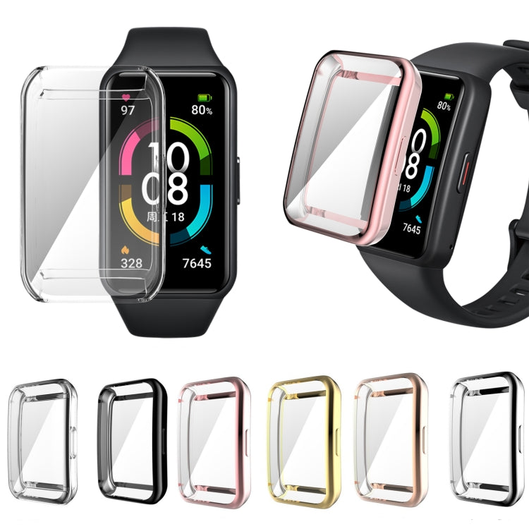For Huawei Band 7 Full Coverage Electroplating TPU Watch Case