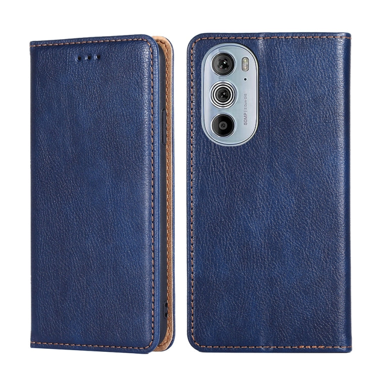 For Motorola Moto Edge+ 2022 / Edge 30 Pro Pure Color Magnetic Leather Phone Case