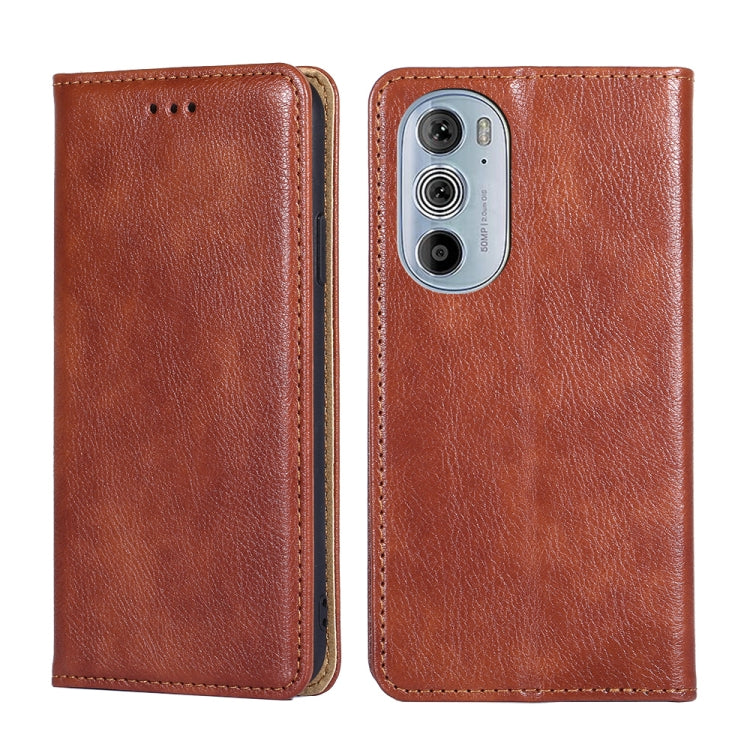 For Motorola Moto Edge+ 2022 / Edge 30 Pro Pure Color Magnetic Leather Phone Case