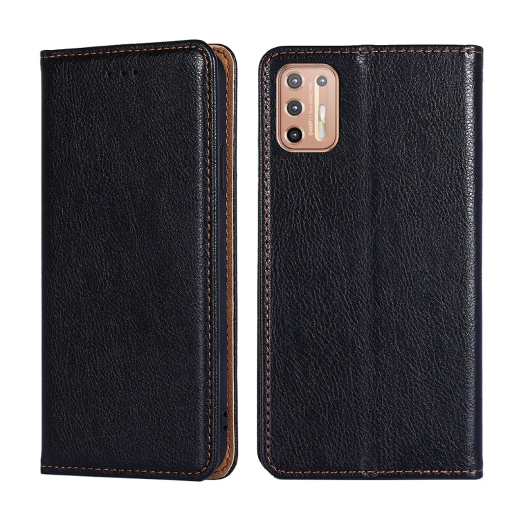 For Motorola Moto G9 Plus Pure Color Magnetic Leather Phone Case