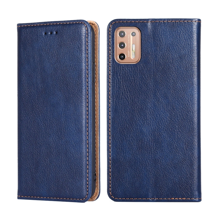 For Motorola Moto G9 Plus Pure Color Magnetic Leather Phone Case