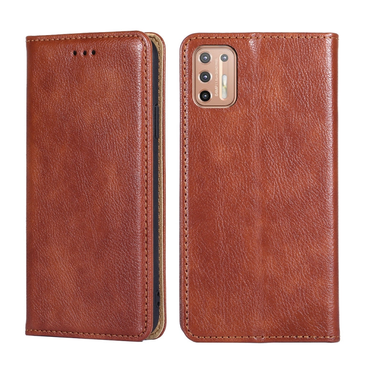 For Motorola Moto G9 Plus Pure Color Magnetic Leather Phone Case