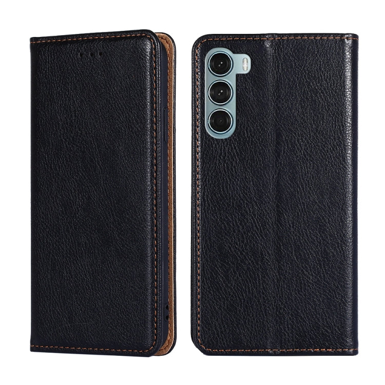 For Motorola Moto G200 5G / Edge S30 Pure Color Magnetic Leather Phone Case