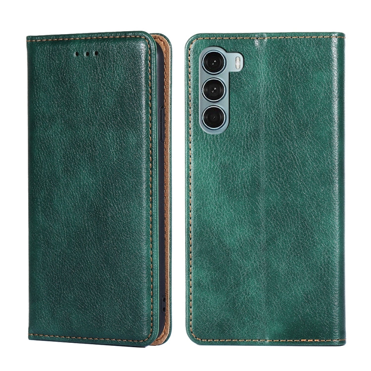 For Motorola Moto G200 5G / Edge S30 Pure Color Magnetic Leather Phone Case