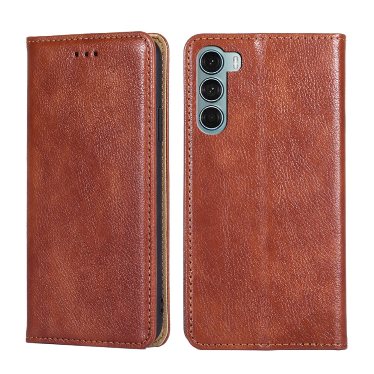 For Motorola Moto G200 5G / Edge S30 Pure Color Magnetic Leather Phone Case