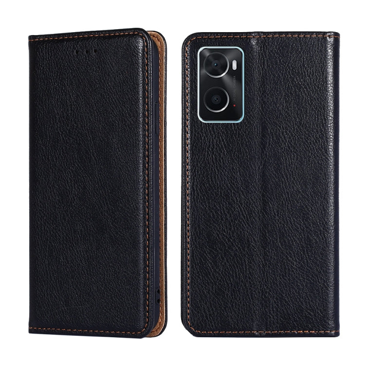 For OPPO A36 4G / A76 4G Global Pure Color Magnetic Leather Phone Case