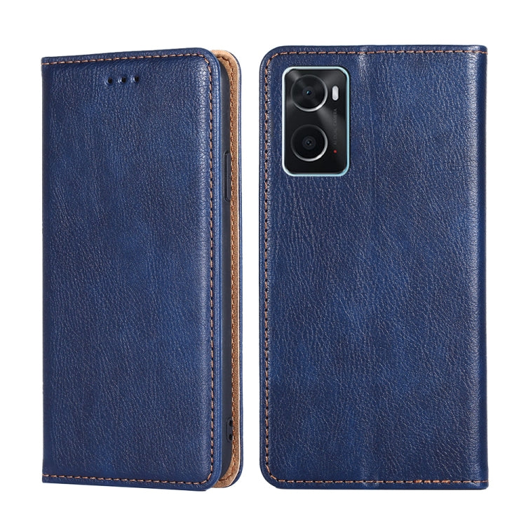 For OPPO A36 4G / A76 4G Global Pure Color Magnetic Leather Phone Case