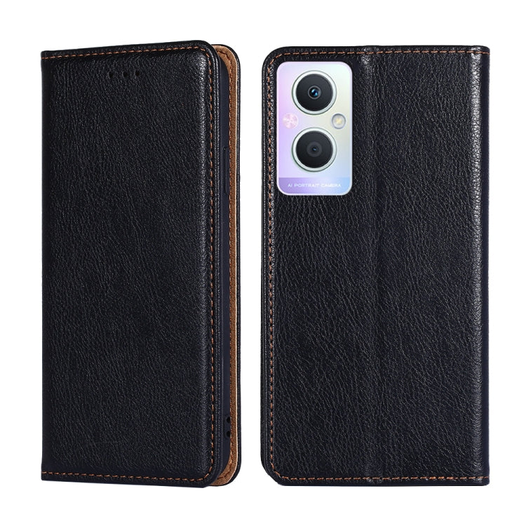 For OPPO A96 5G Pure Color Magnetic Leather Phone Case