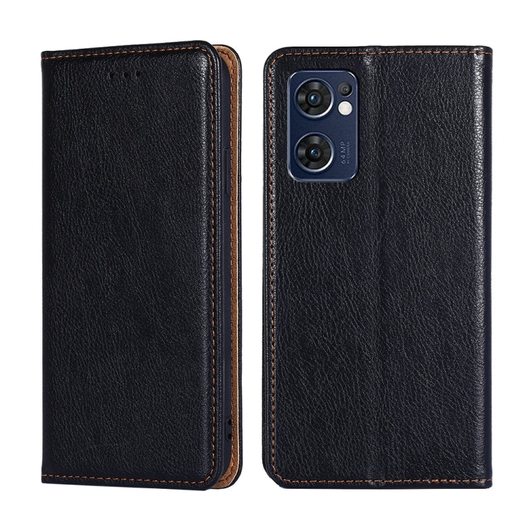 For OPPO Reno7 5G Global / Find X5 Lite Pure Color Magnetic Leather Phone Case