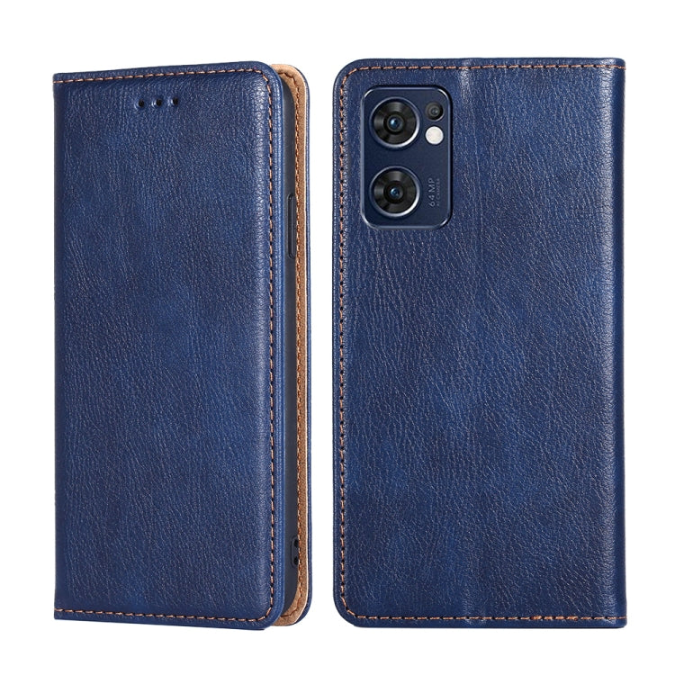 For OPPO Reno7 5G Global / Find X5 Lite Pure Color Magnetic Leather Phone Case