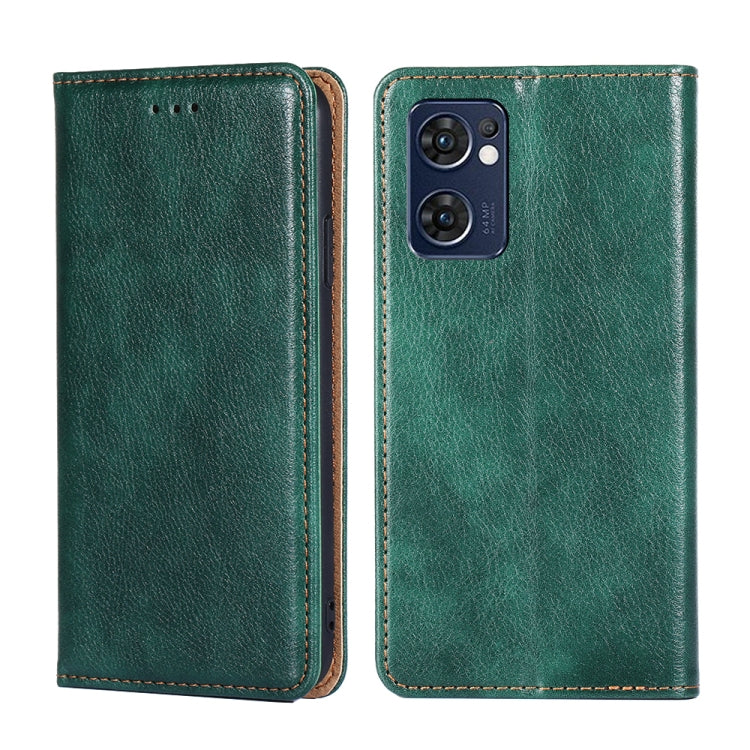 For OPPO Reno7 5G Global / Find X5 Lite Pure Color Magnetic Leather Phone Case