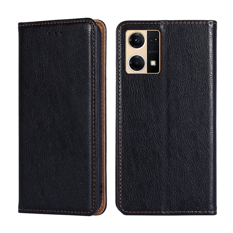 For OPPO Reno7 4G / F21 Pro 4G Pure Color Magnetic Leather Phone Case