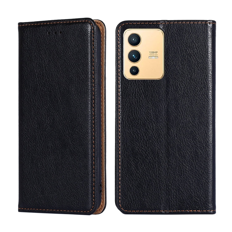 For vivo S12 / V23 5G Pure Color Magnetic Leather Phone Case