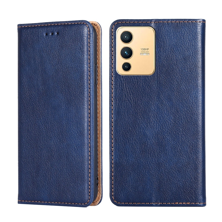 For vivo S12 / V23 5G Pure Color Magnetic Leather Phone Case